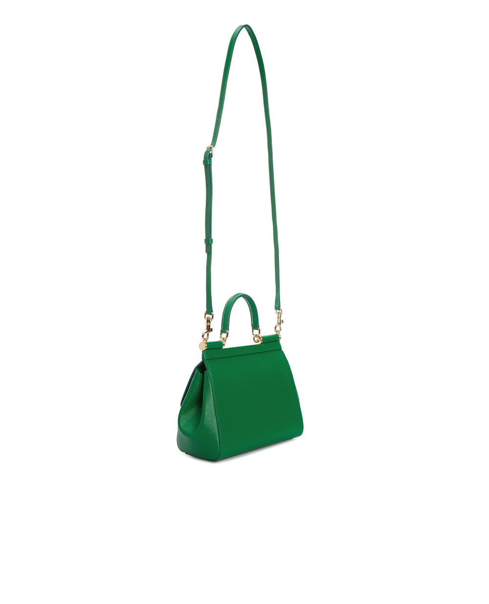 Кожаная сумка Sicily Small Dolce&Gabbana BB6003-A1001, зеленый цвет • Купить в интернет-магазине Kameron