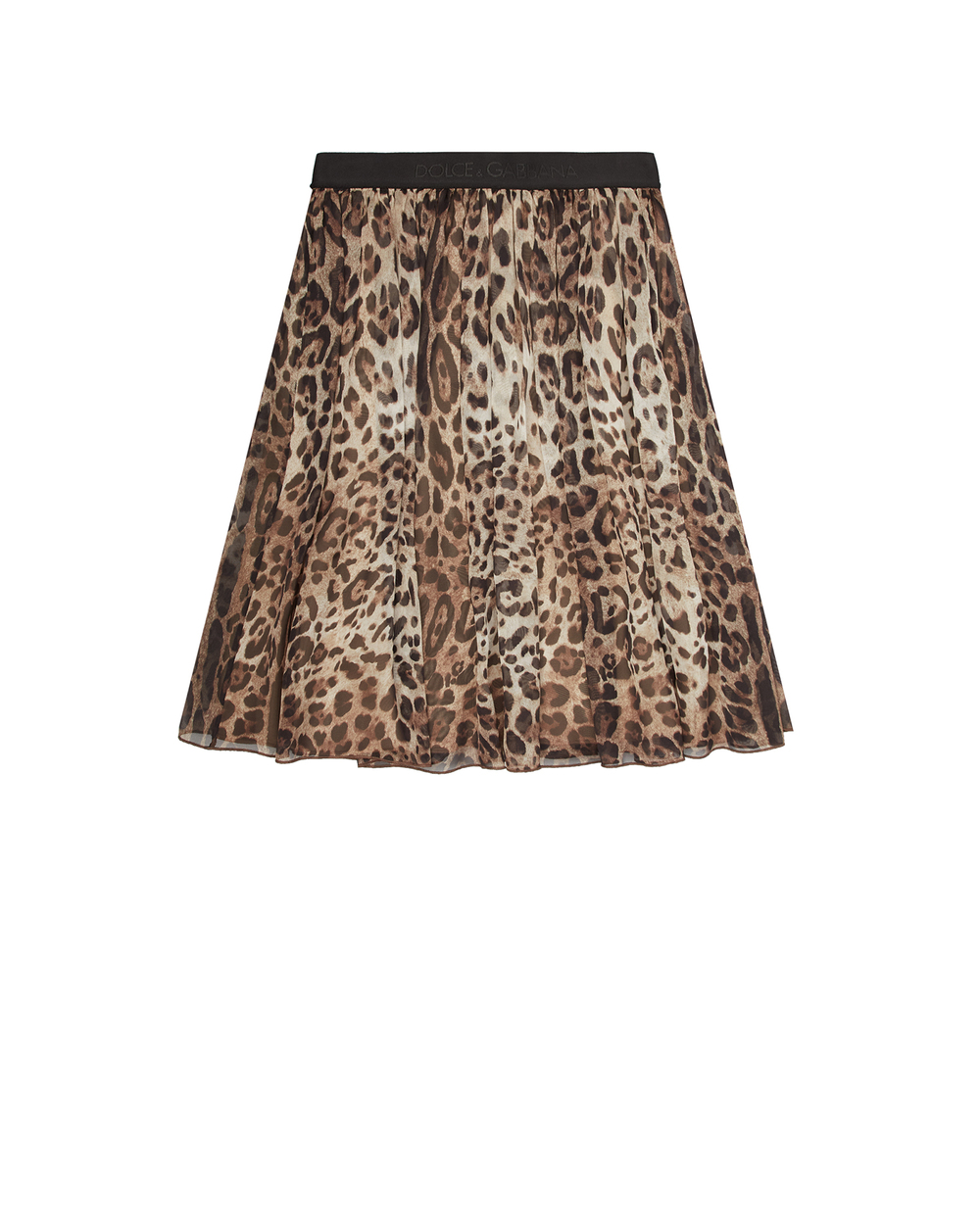 Детская шелковая юбка Dolce&Gabbana Kids L54I56-G7I2N-S, коричневый цвет • Купить в интернет-магазине Kameron