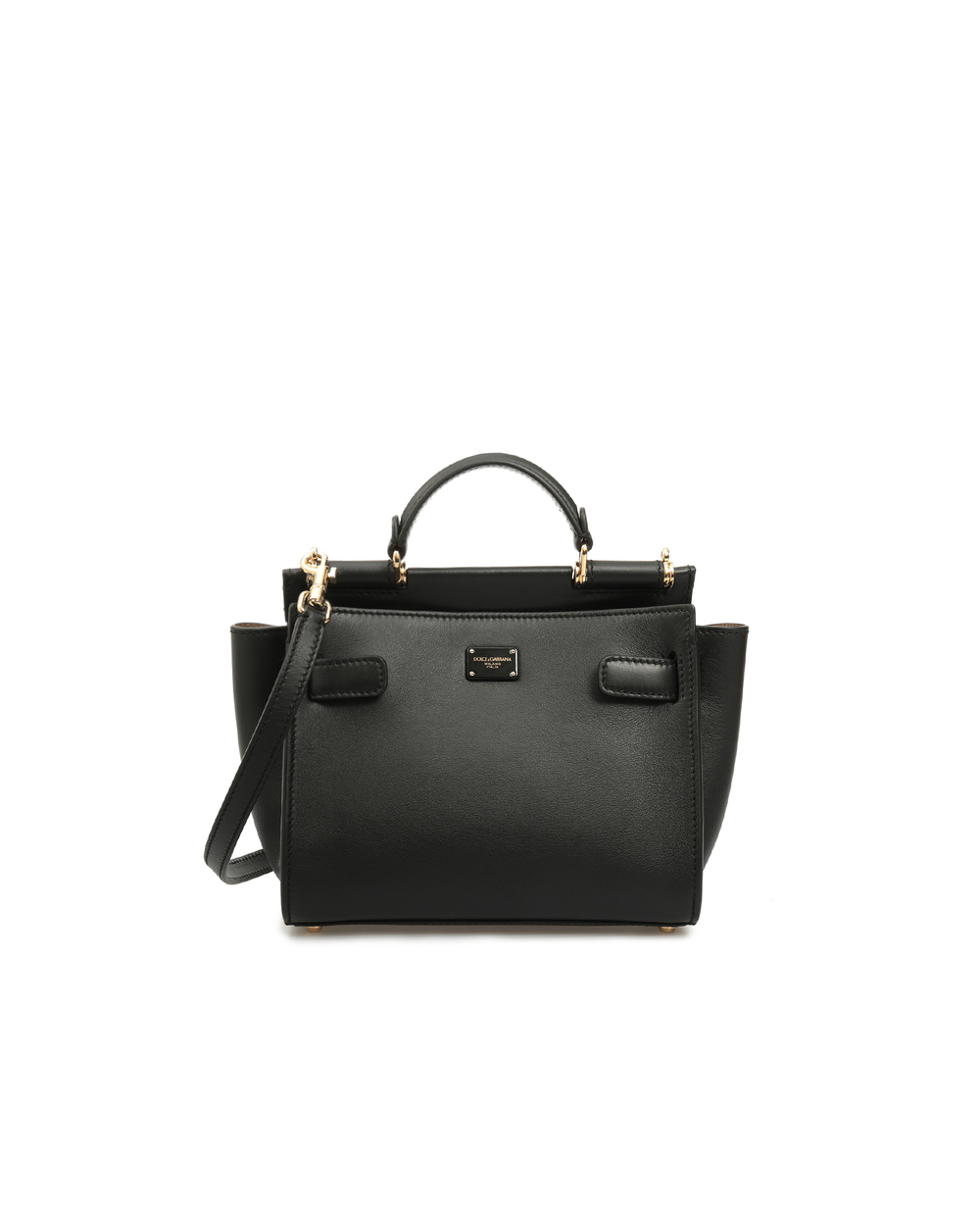 Кожаная сумка Sicily Dolce&Gabbana BB6960-AO041, черный цвет • Купить в интернет-магазине Kameron