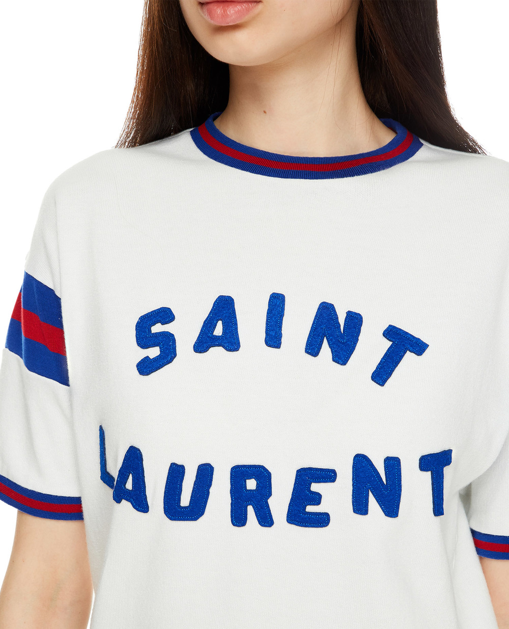 Футболка Saint Laurent 672869-Y36LO, белый цвет • Купить в интернет-магазине Kameron