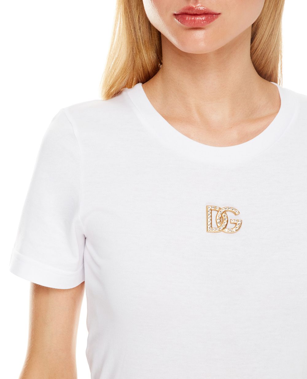 Футболка Dolce&Gabbana F8M68Z-G7BFD, белый цвет • Купить в интернет-магазине Kameron