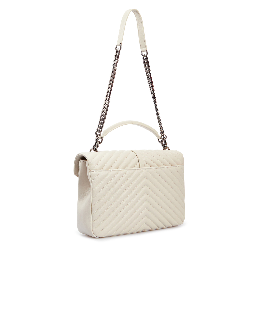 Кожаная сумка College Saint Laurent 600278-BRM04, белый цвет • Купить в интернет-магазине Kameron