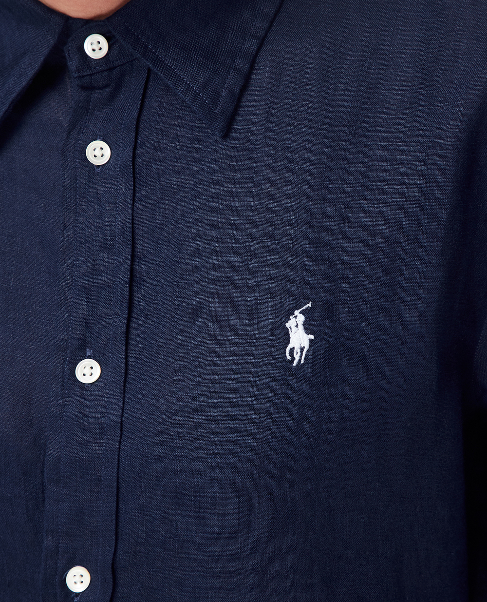 Льняная рубашка Polo Ralph Lauren 211920516007, темно-синий цвет • Купить в интернет-магазине Kameron