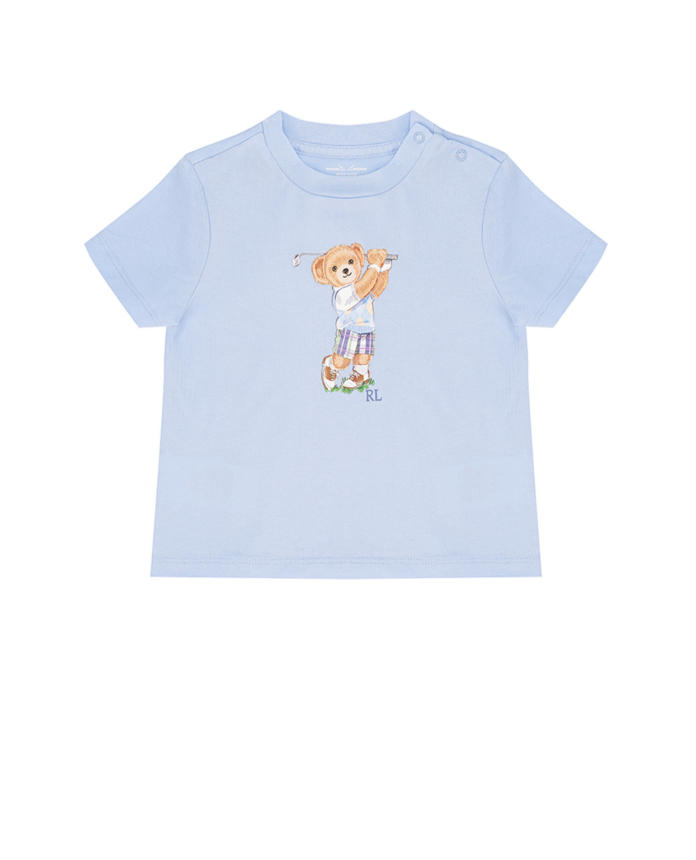 Детская футболка Polo Bear Polo Ralph Lauren Kids 320932547001, голубой цвет • Купить в интернет-магазине Kameron