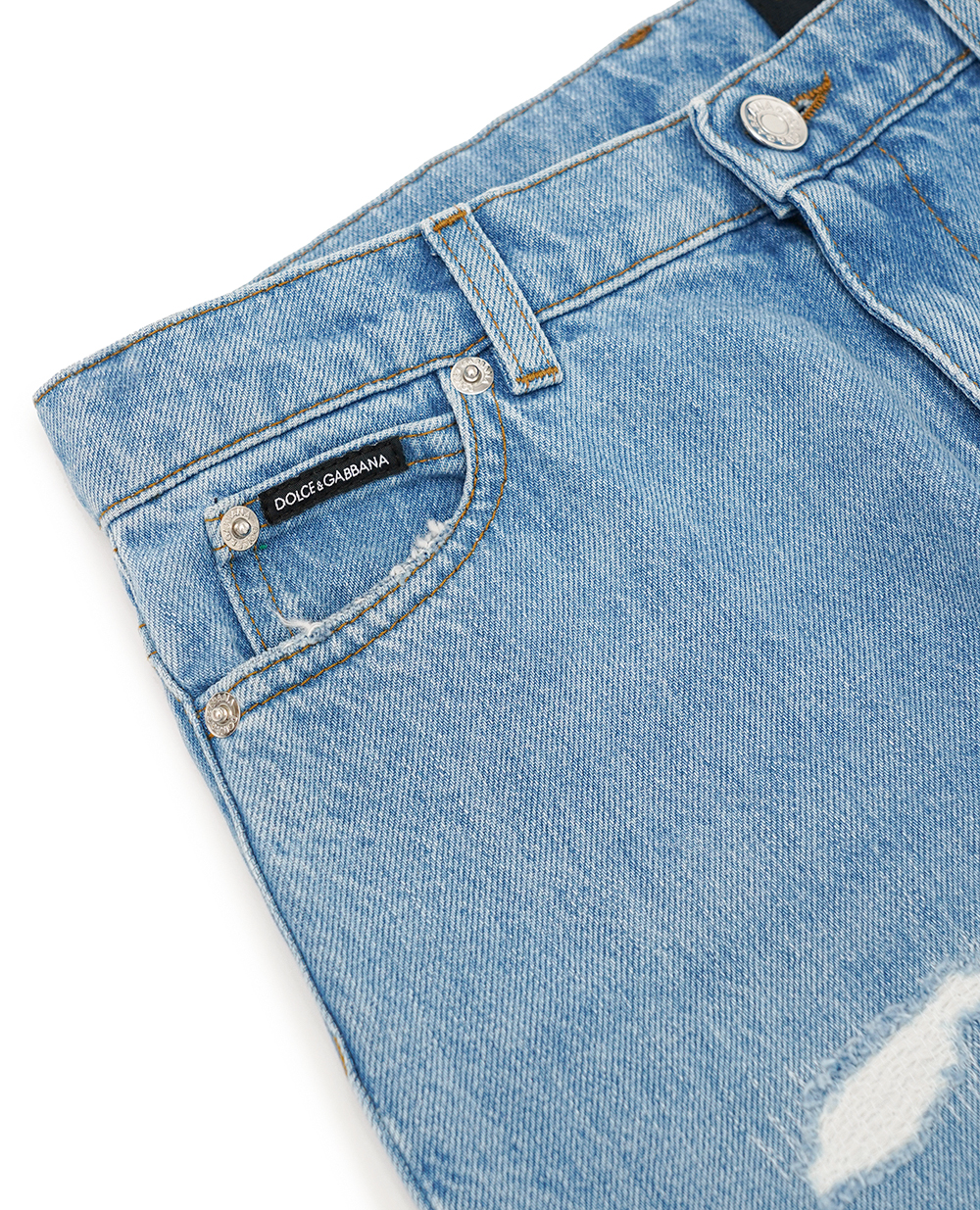 Дитячі джинси Dolce&Gabbana Kids L42F44-LDB88-S, блакитний колір • Купити в інтернет-магазині Kameron