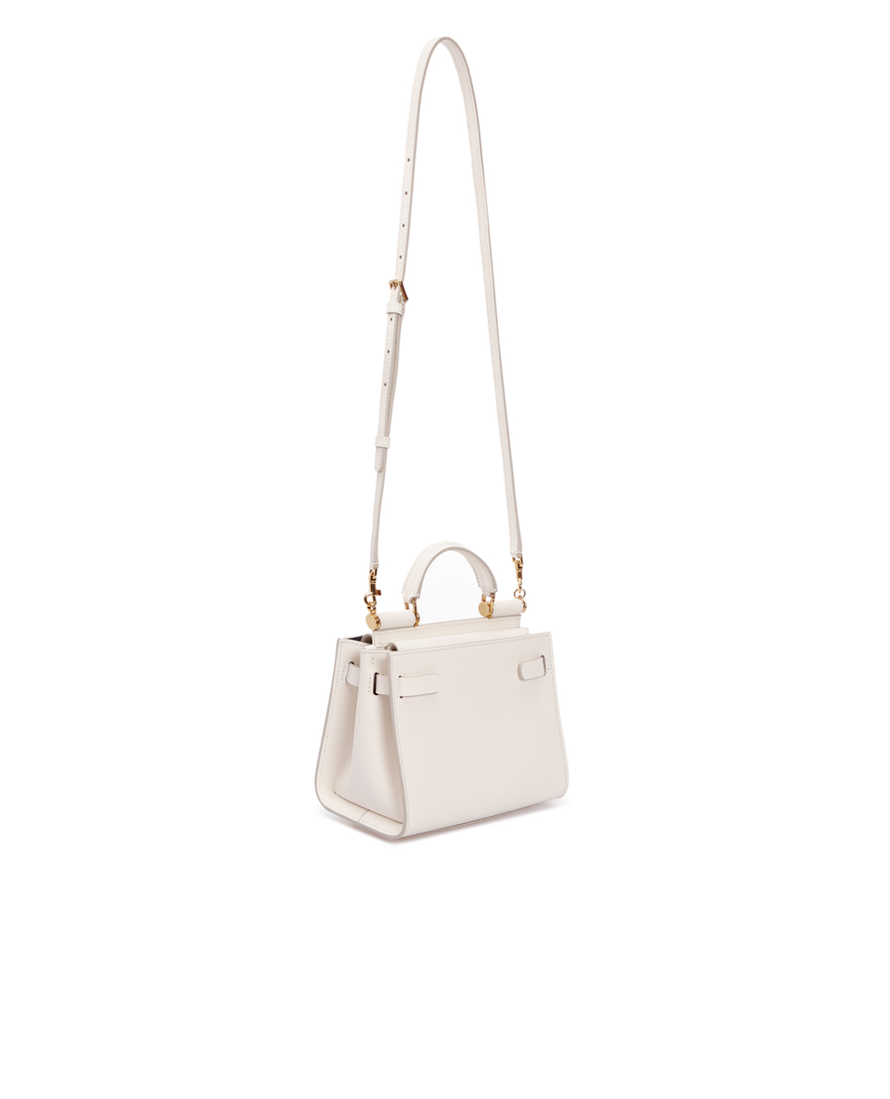 Кожаная сумка Sicily Dolce&Gabbana BB6836-AV385, белый цвет • Купить в интернет-магазине Kameron