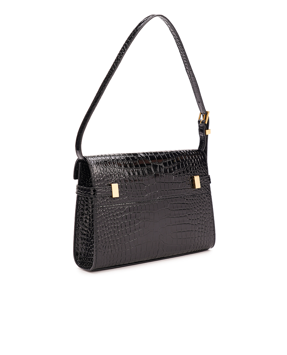 Шкіряна сумка Manhattan Small Saint Laurent 675626-DND0W, чорний колір • Купити в інтернет-магазині Kameron