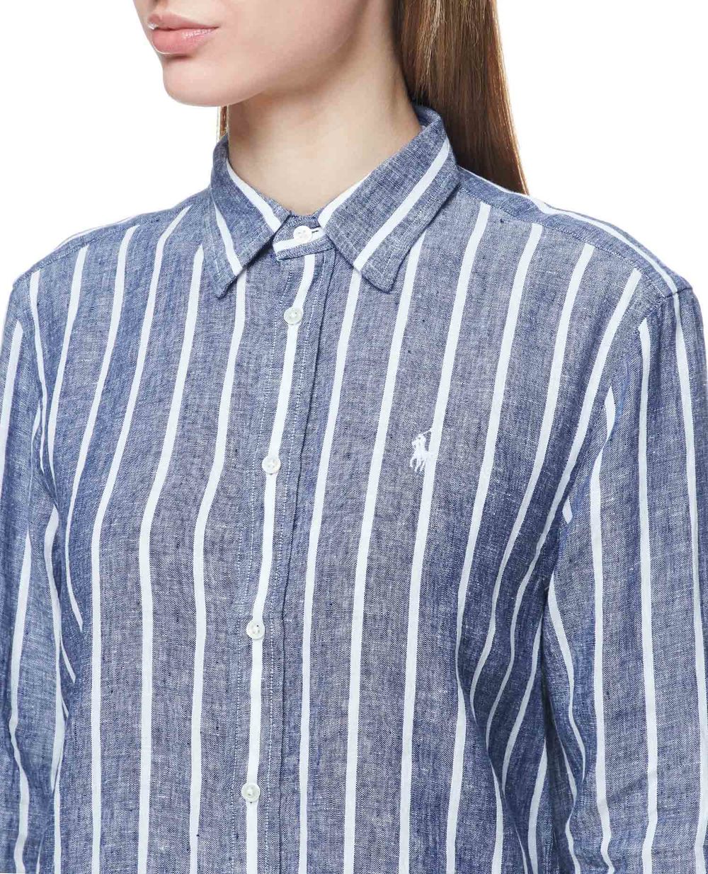 Лляна сорочка Polo Ralph Lauren 211780668009, синій колір • Купити в інтернет-магазині Kameron