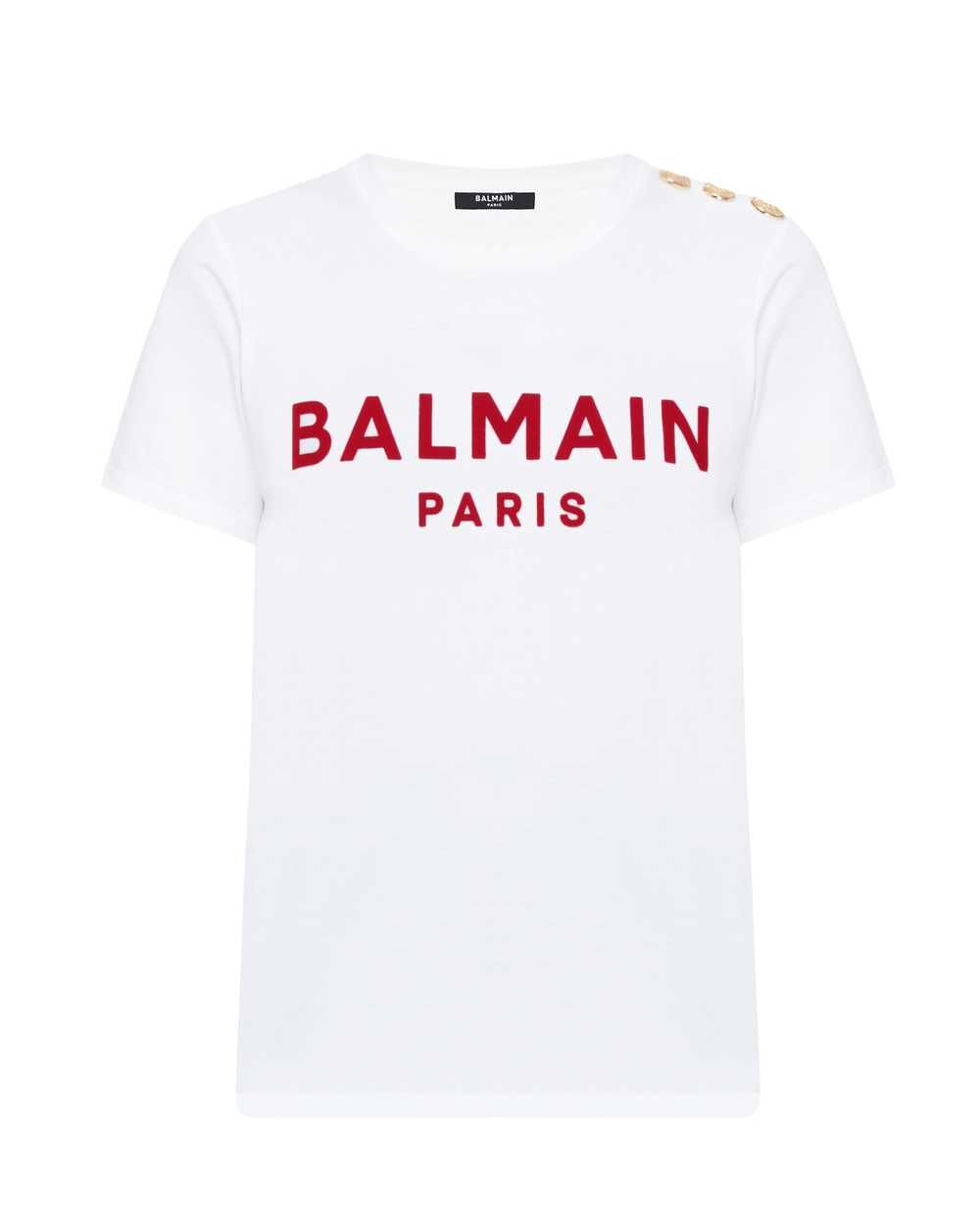 Футболка Balmain VF11350B012-S, білий колір • Купити в інтернет-магазині Kameron