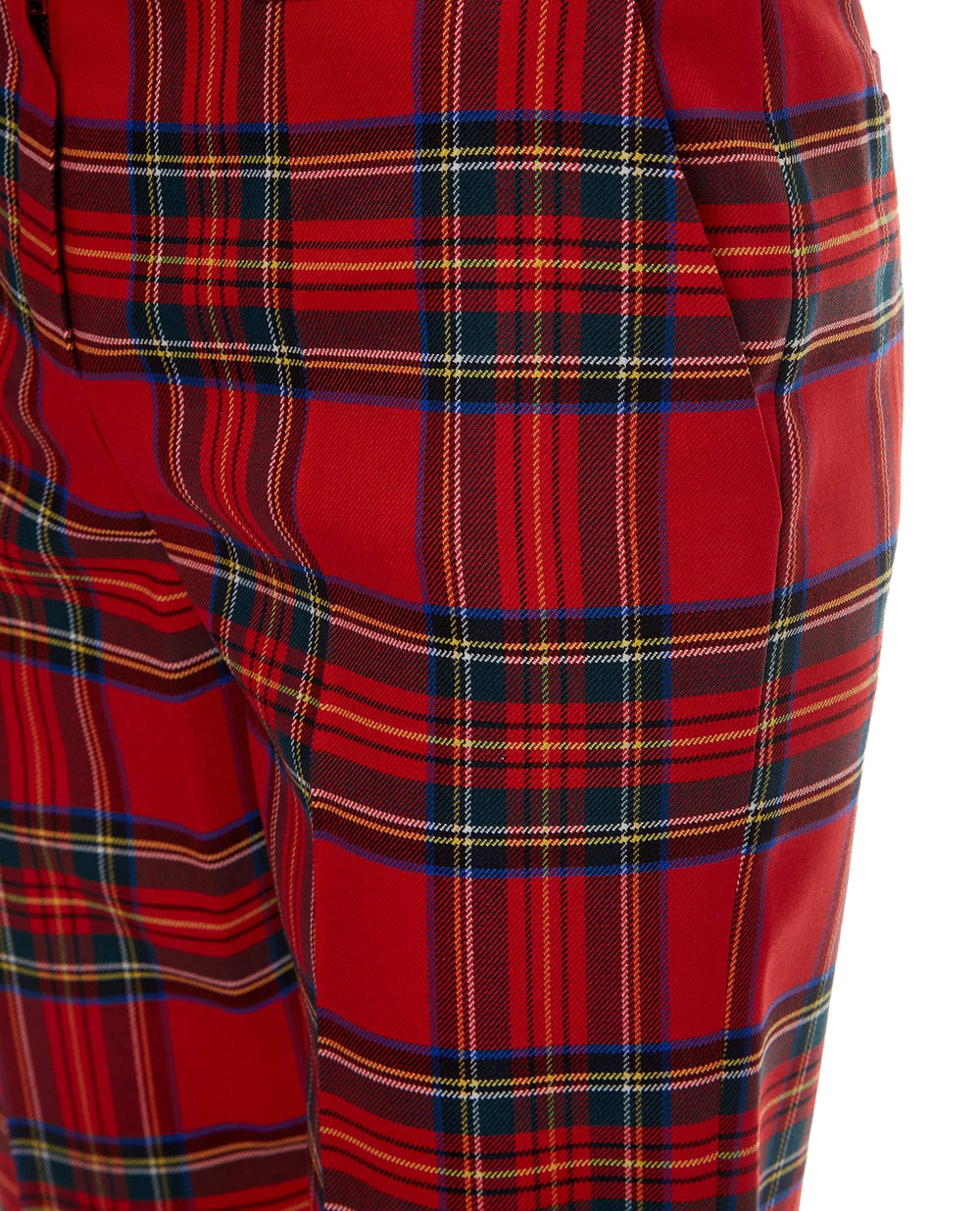 Шерстяные брюки Balmain UF15172W085, красный цвет • Купить в интернет-магазине Kameron