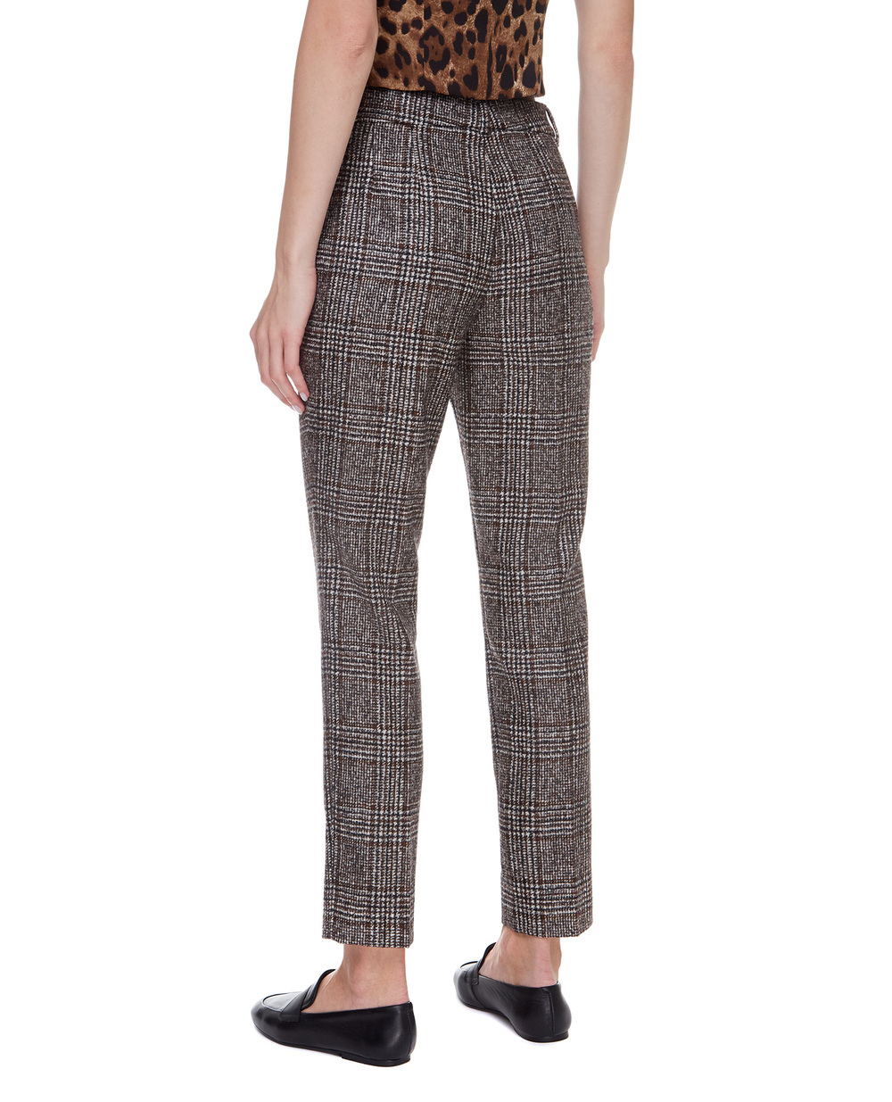 Шерстяные брюки Dolce&Gabbana FTAMUT-FQMIB, коричневый цвет • Купить в интернет-магазине Kameron