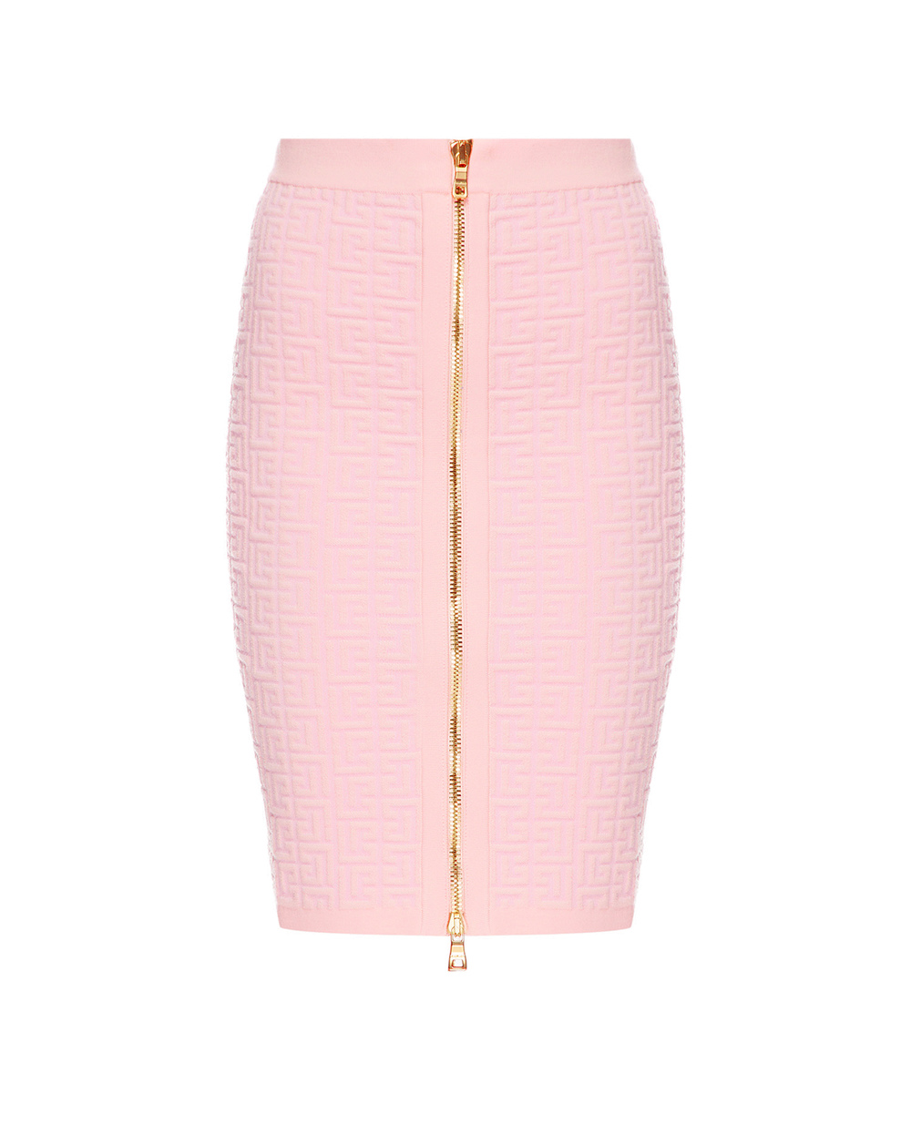 Шерстяная юбка Balmain YF1LC006KB02, розовый цвет • Купить в интернет-магазине Kameron