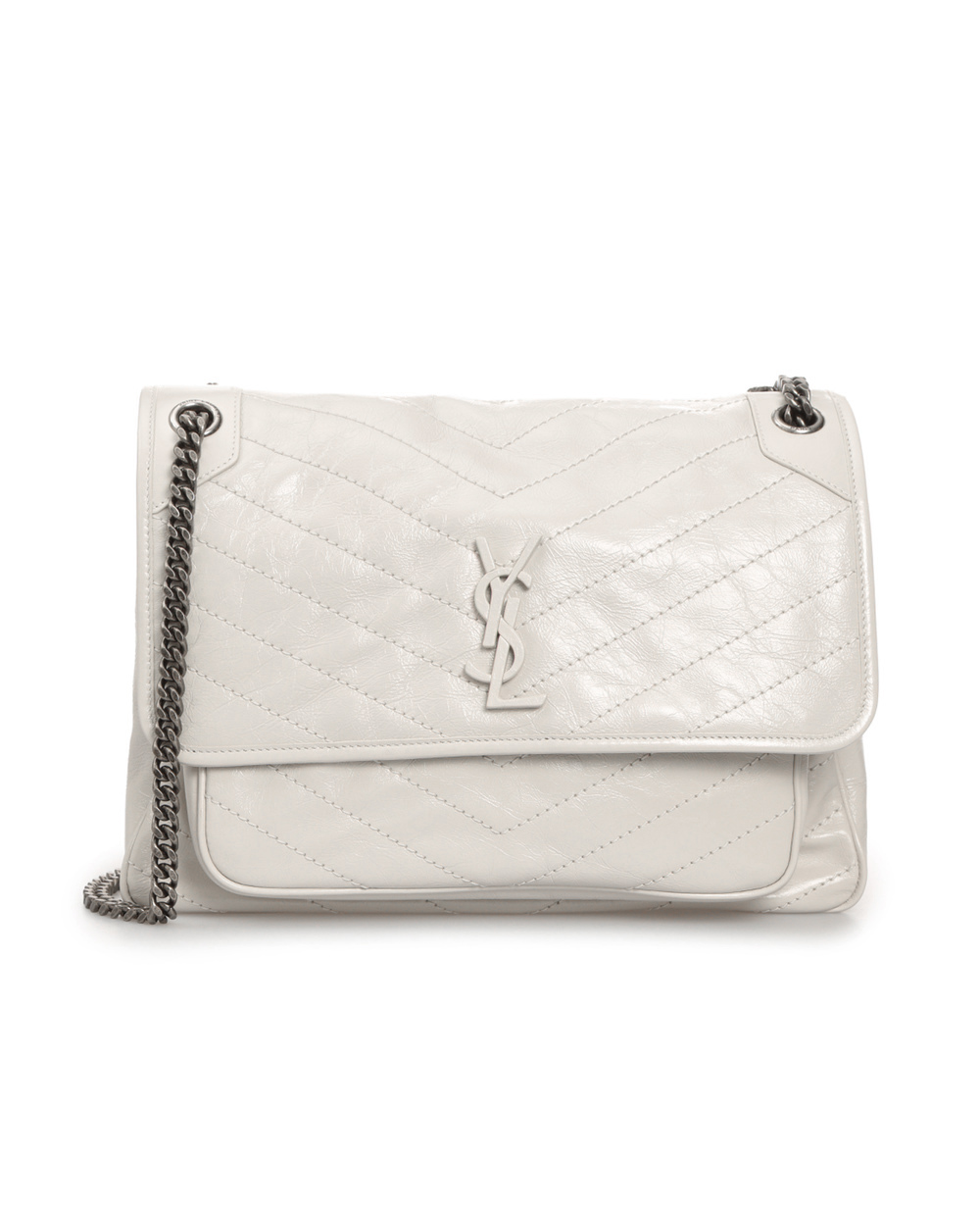 Шкіряна сумка Niki large Saint Laurent 633157-0EN04, білий колір • Купити в інтернет-магазині Kameron