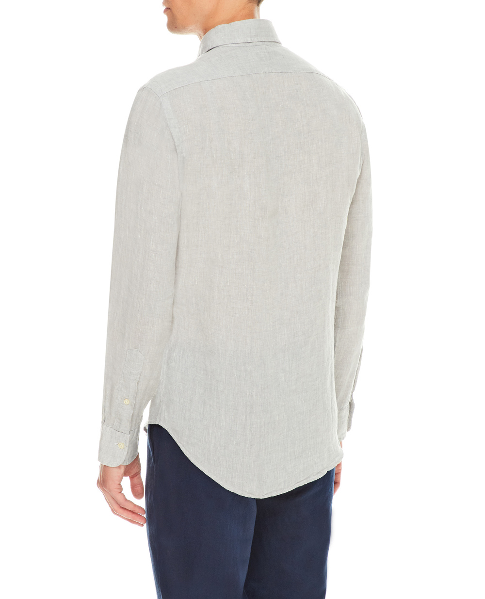 Льняная рубашка Polo Ralph Lauren 710835509003, серый цвет • Купить в интернет-магазине Kameron