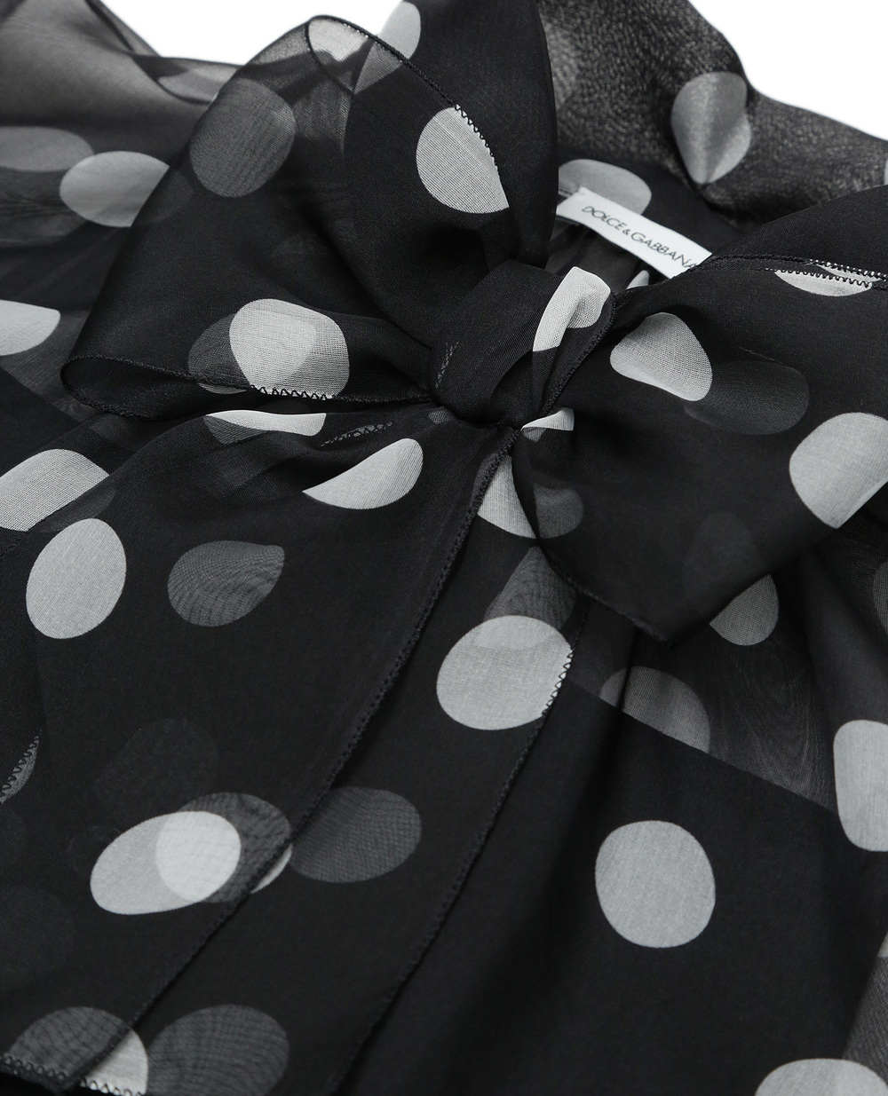 Шелковая блуза Dolce&Gabbana Kids L54S33-IS1BQ-B, черный цвет • Купить в интернет-магазине Kameron