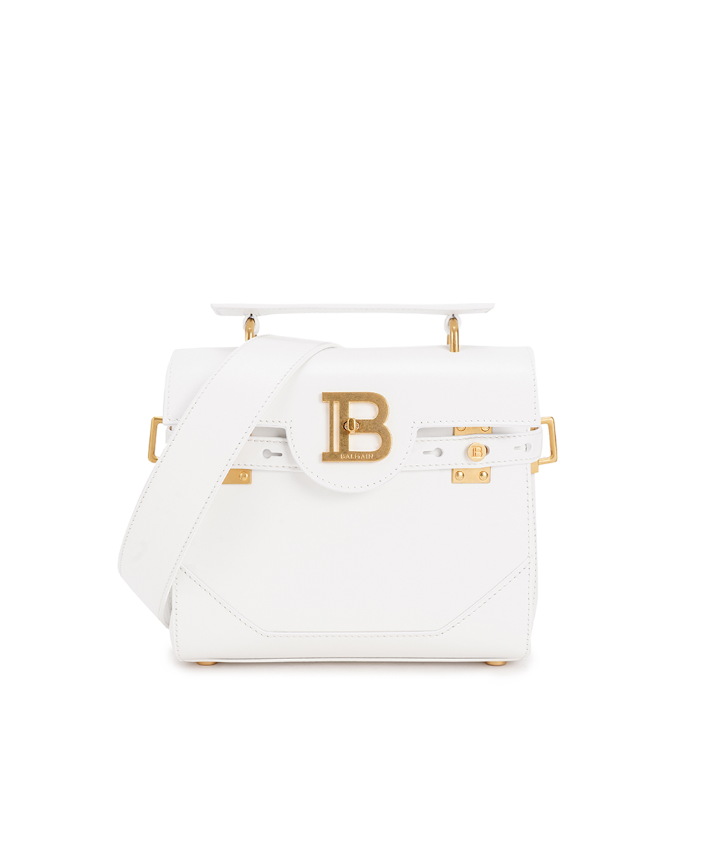 Шкіряна сумка B-Buzz 23 Balmain CN0DB526LSLX, білий колір • Купити в інтернет-магазині Kameron