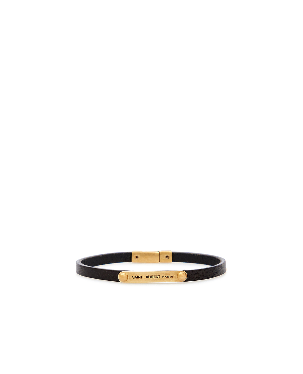 Шкіряний браслет Saint Laurent 506148-0IH1W-, чорний колір • Купити в інтернет-магазині Kameron