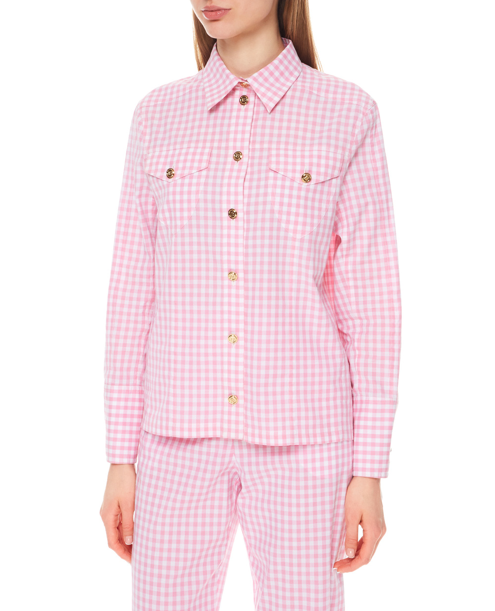 Рубашка Balmain VF12711C274, розовый цвет • Купить в интернет-магазине Kameron