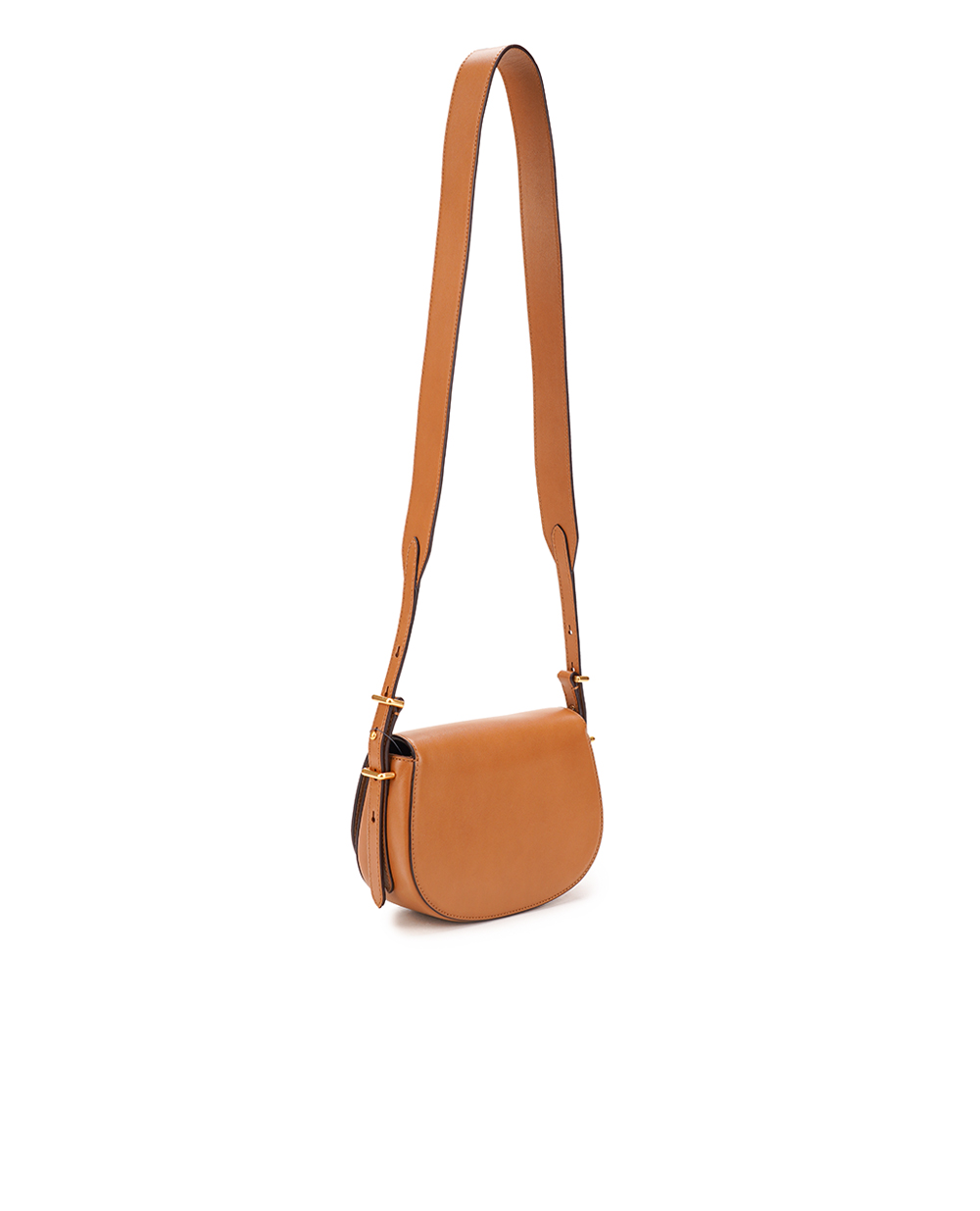 Кожаная сумка Polo ID Saddle Crossbody Small Polo Ralph Lauren 428891391002, коричневый цвет • Купить в интернет-магазине Kameron