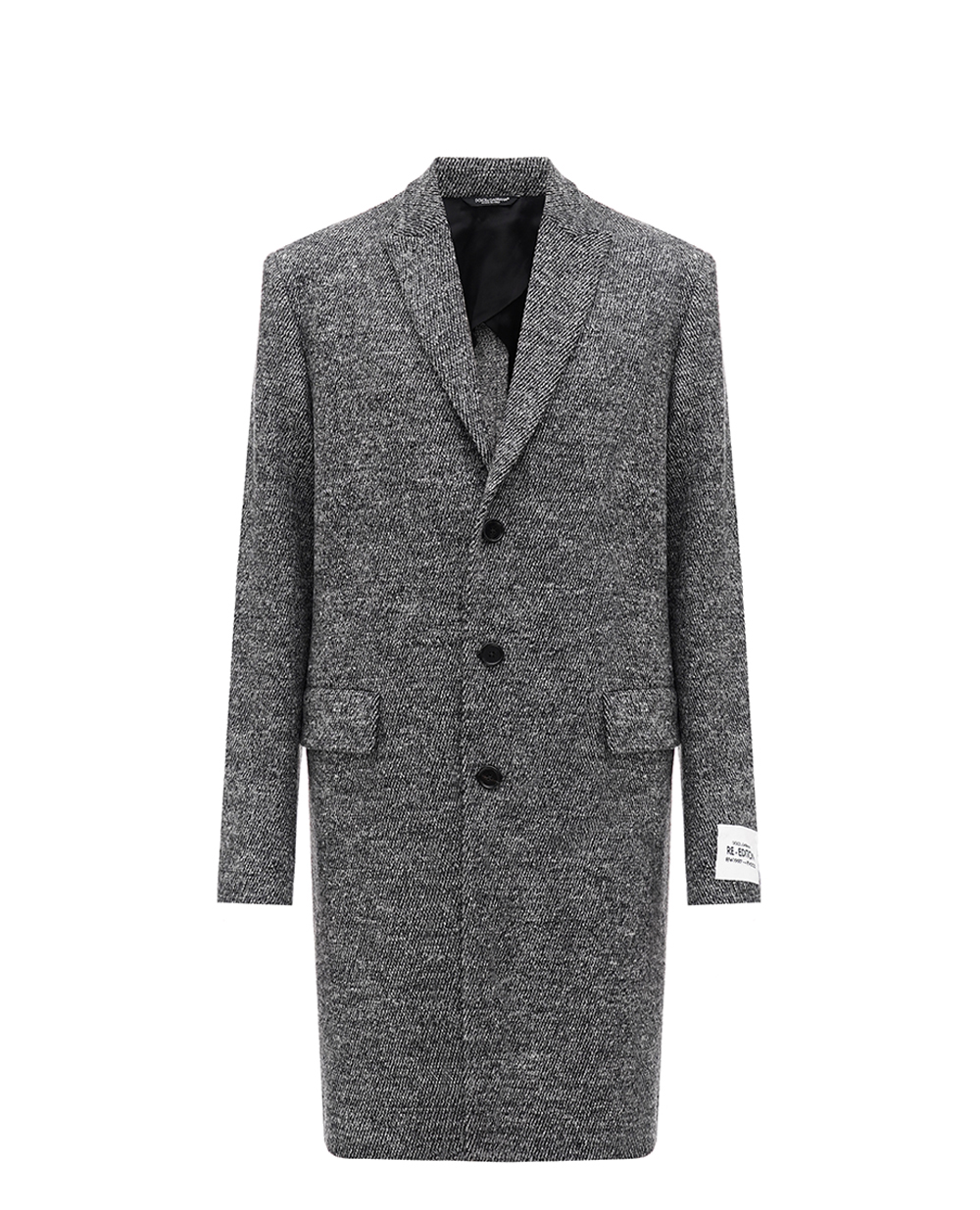 Однобортне вовняне пальто Dolce&Gabbana G033LT-GG723, сірий колір • Купити в інтернет-магазині Kameron
