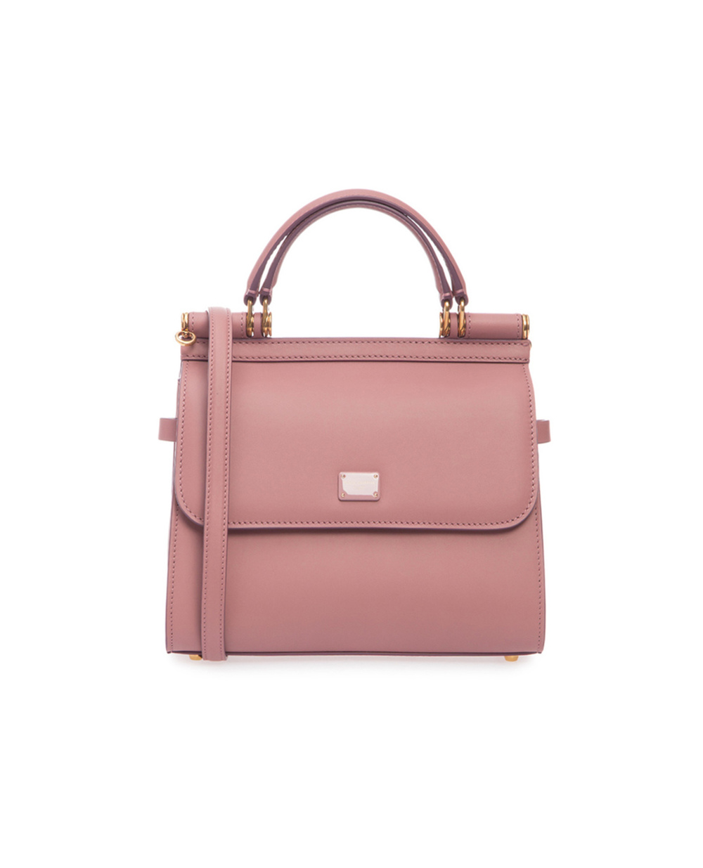 Кожаная сумка Sicily 58 Small Dolce&Gabbana BB6622-AV385, розовый цвет • Купить в интернет-магазине Kameron