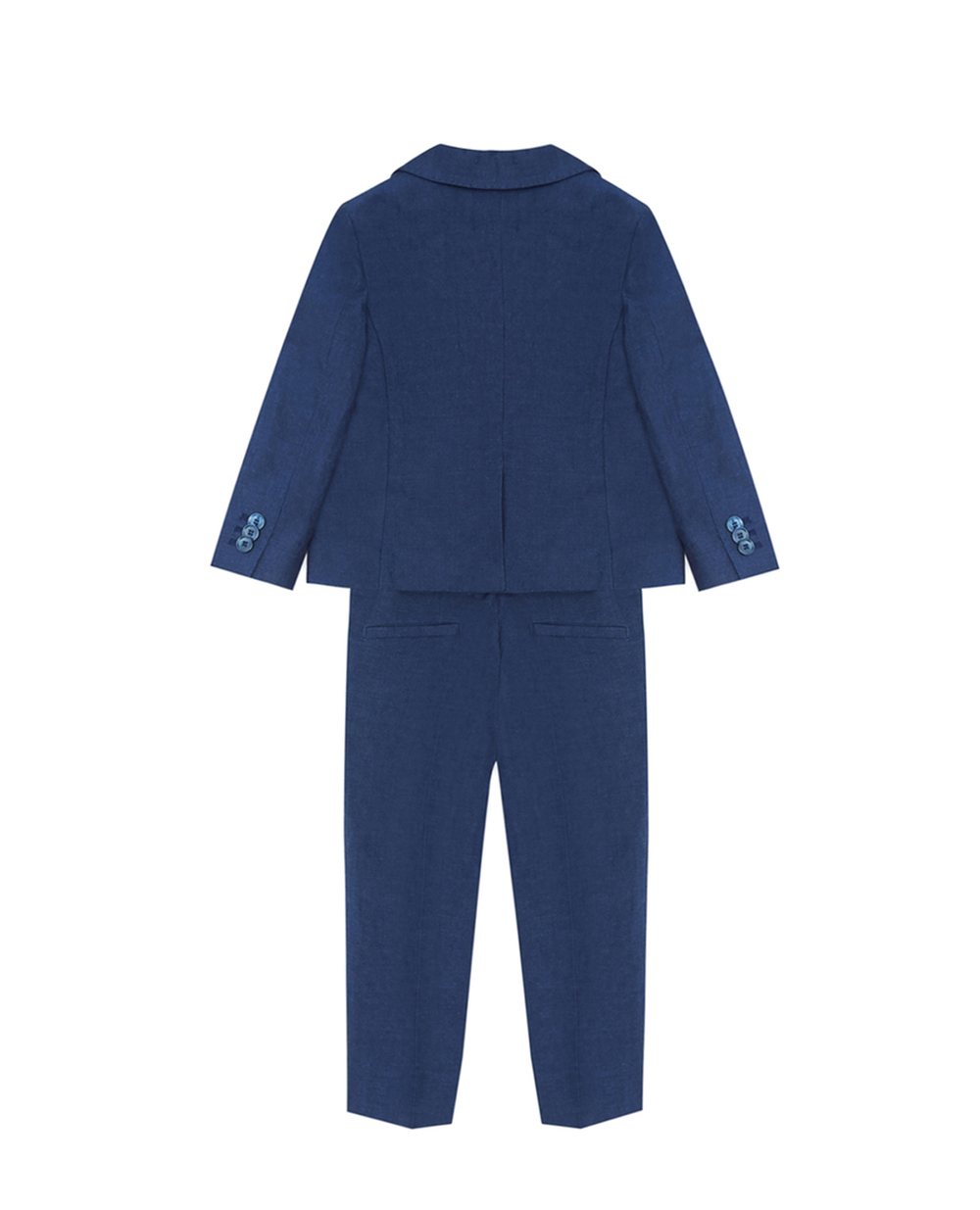 Детский льняной костюм (пиджак, брюки) Dolce&Gabbana Kids L41U74-G7WSI-B, синий цвет • Купить в интернет-магазине Kameron