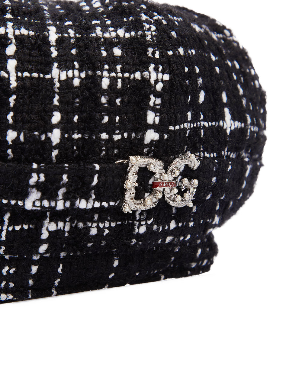 Твидовое кепи Dolce&Gabbana FH505A-FMMFS, черный цвет • Купить в интернет-магазине Kameron