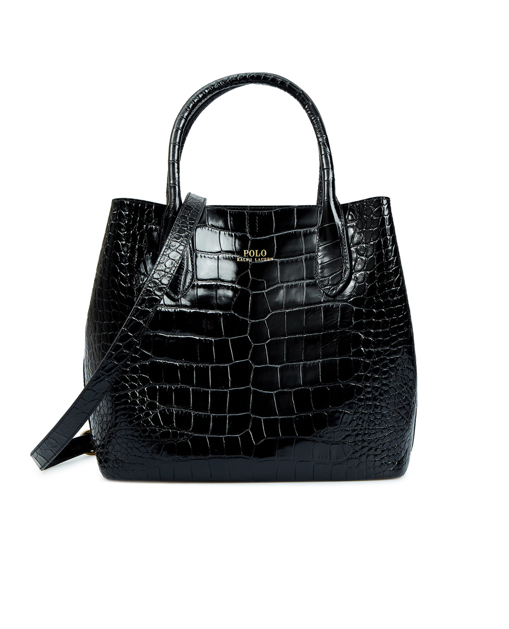 Шкіряна сумка Polo Ralph Lauren 428751507003, чорний колір • Купити в інтернет-магазині Kameron