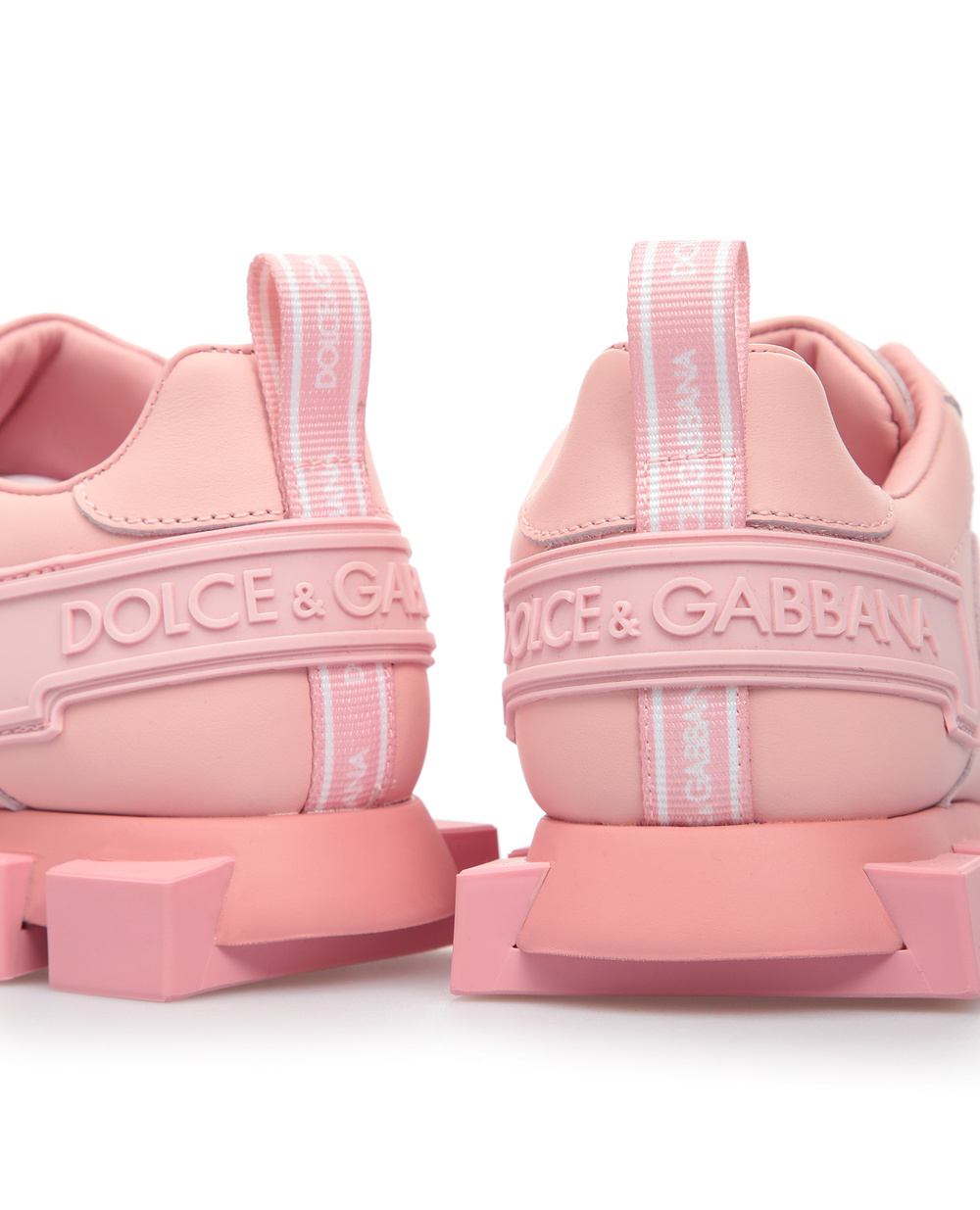 Кожаные кроссовки Dolce&Gabbana Kids DA0711-A3444-S, розовый цвет • Купить в интернет-магазине Kameron
