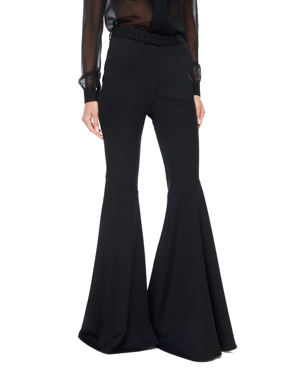 Шерстяные брюки Saint Laurent 729531-Y5G53, черный цвет • Купить в интернет-магазине Kameron
