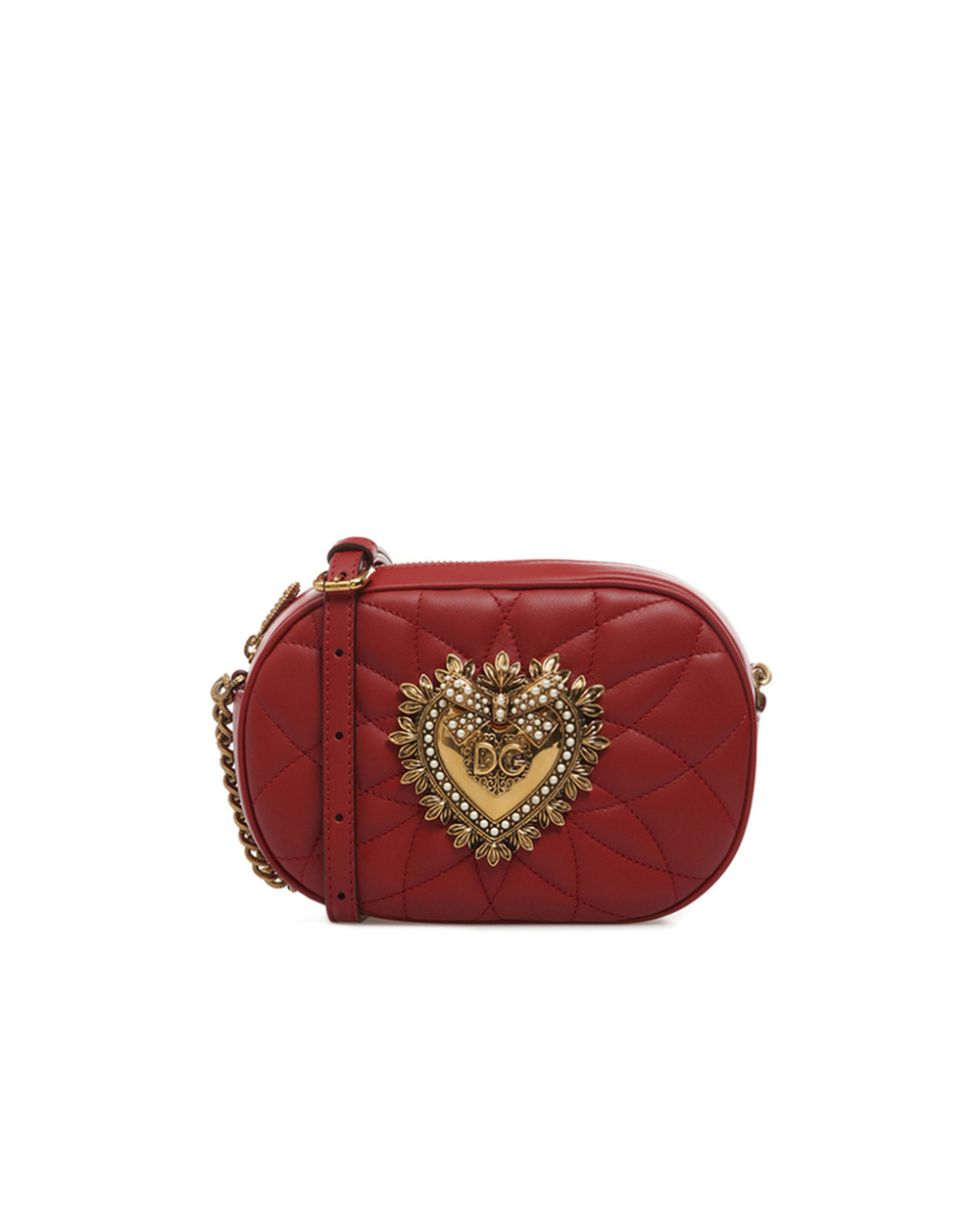 Кожаная сумка Devotion Dolce&Gabbana BB6704-AV967, красный цвет • Купить в интернет-магазине Kameron