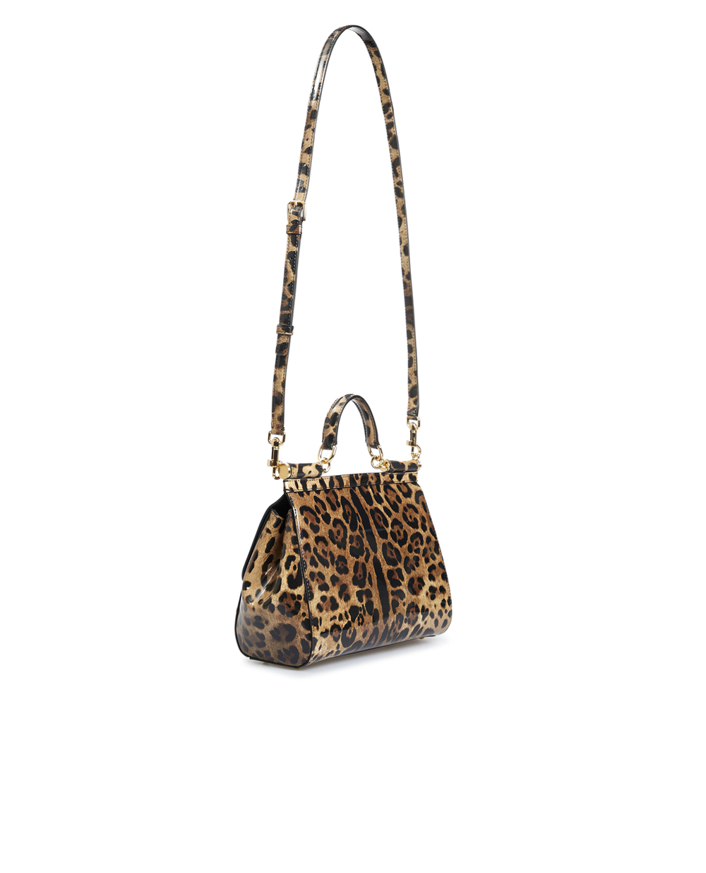 Кожаная сумка Sicily Medium Dolce&Gabbana BB6002-AM568, коричневый цвет • Купить в интернет-магазине Kameron