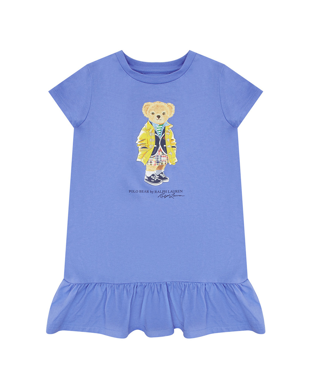 Детское платье Polo Bear Polo Ralph Lauren Kids 312901146001, голубой цвет • Купить в интернет-магазине Kameron
