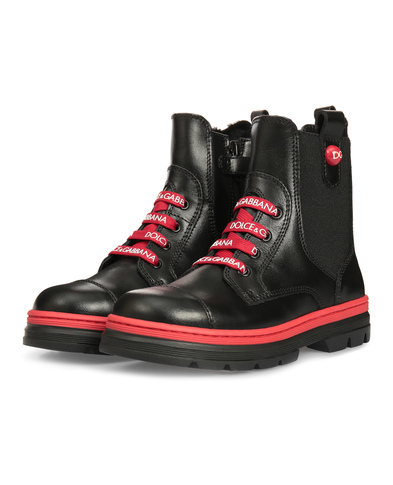 Dolce&Gabbana Детские кожаные ботинки - Артикул: D10969-A1889-M