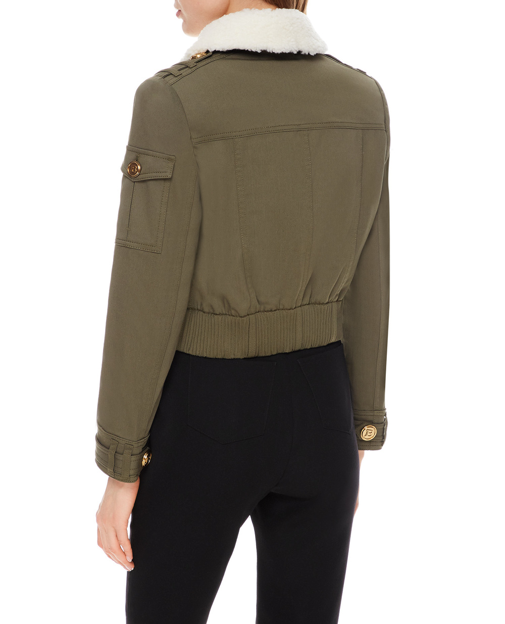 Куртка Balmain VF18128D086, оливковый цвет • Купить в интернет-магазине Kameron