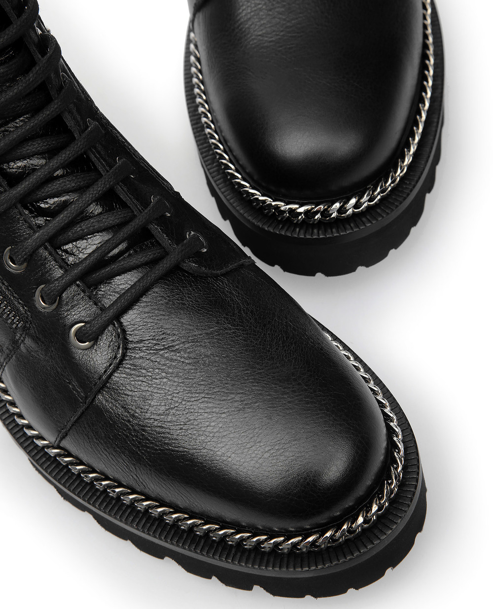 Кожаные ботинки Balmain W8FC306PGOD, черный цвет • Купить в интернет-магазине Kameron