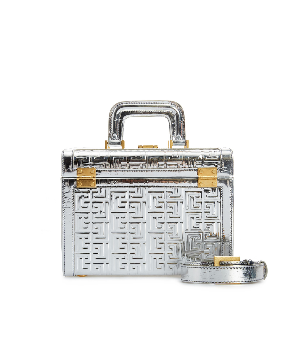 Кожаный чемодан Vanity Balmain WN0JR694LSPC, серебряный цвет • Купить в интернет-магазине Kameron