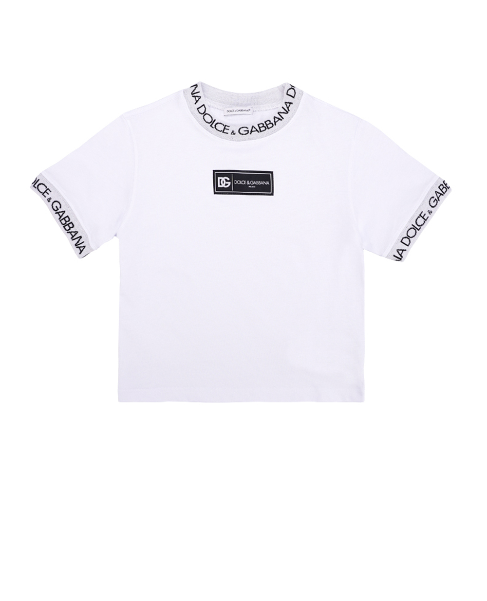 Дитяча футболка Dolce&Gabbana Kids L4JTEO-G7M4F-B, білий колір • Купити в інтернет-магазині Kameron