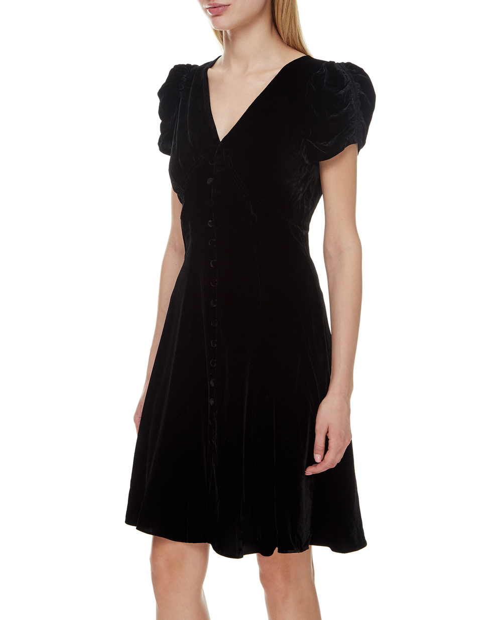 Велюровое платье Polo Ralph Lauren 211846900001, черный цвет • Купить в интернет-магазине Kameron