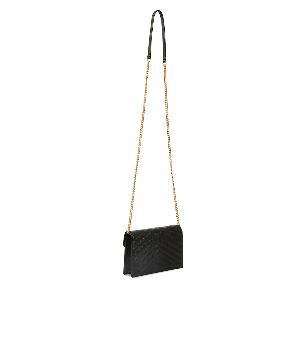 Кожаная сумка Envelope Saint Laurent 393953-BOW01-, черный цвет • Купить в интернет-магазине Kameron