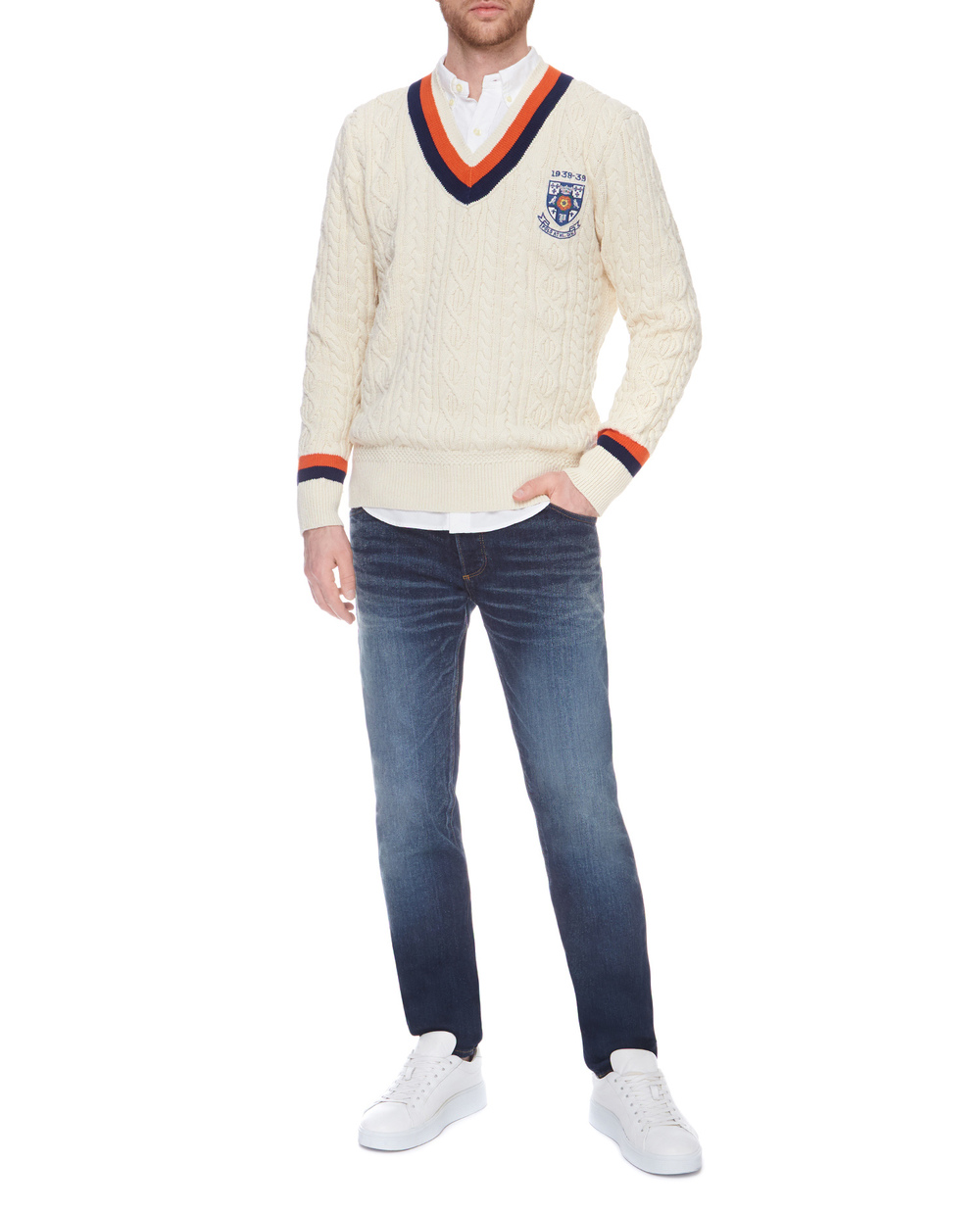Пуловер Polo Ralph Lauren 710824524001, белый цвет • Купить в интернет-магазине Kameron