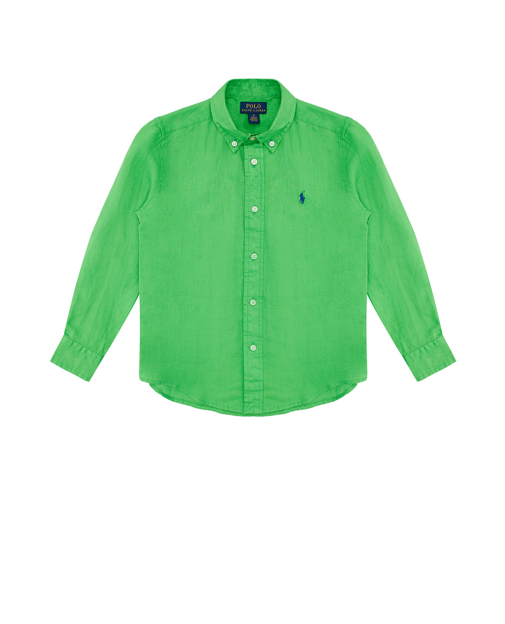 Детская льняная рубашка Polo Ralph Lauren Kids 322865270009, зеленый цвет • Купить в интернет-магазине Kameron