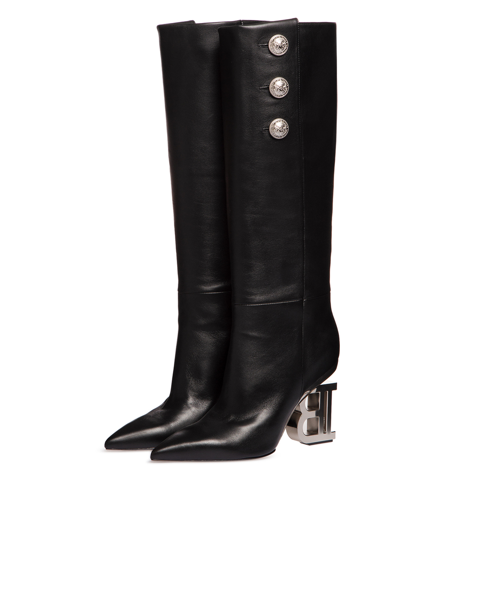 Кожаные сапоги Nelly Balmain SN3C165LNSF, черный цвет • Купить в интернет-магазине Kameron