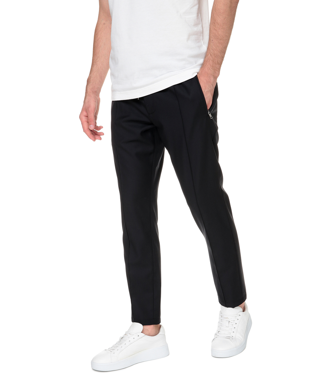 Вовняні штани Dolce&Gabbana GYACET-FU2Z9, чорний колір • Купити в інтернет-магазині Kameron