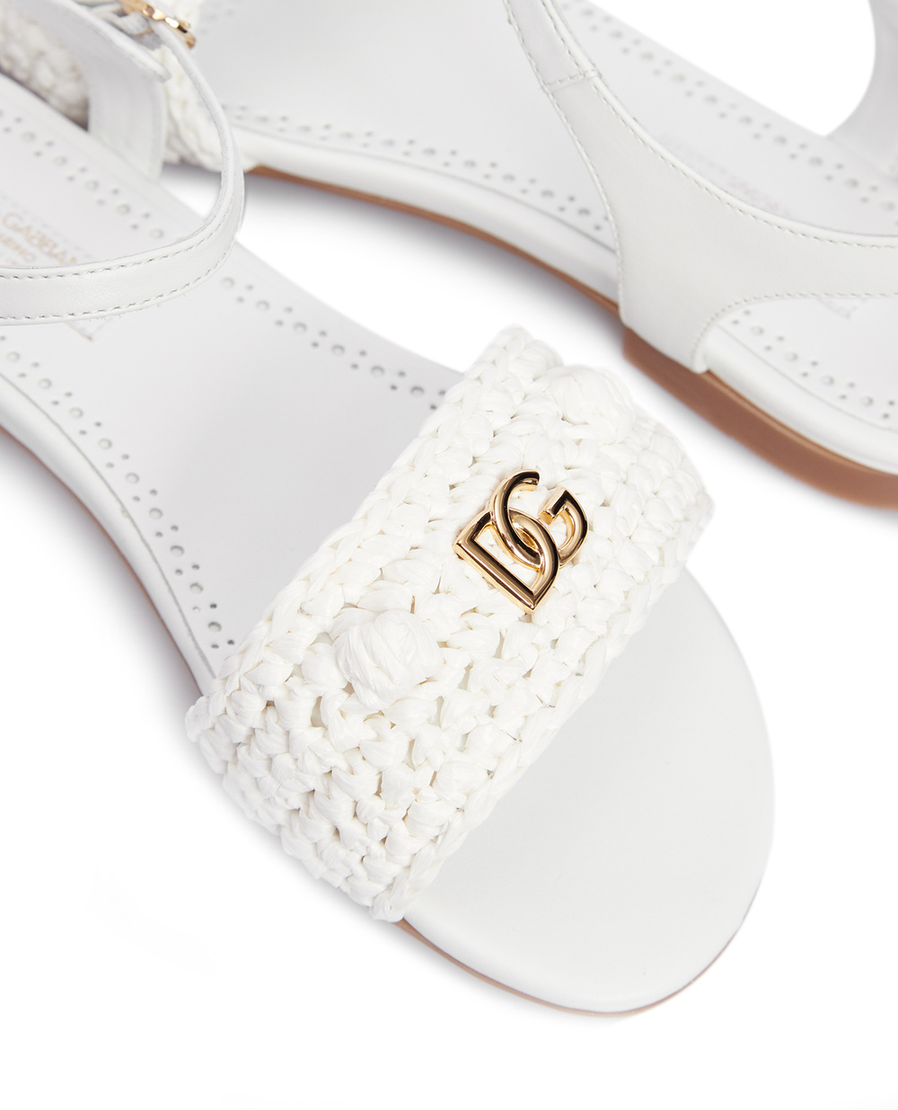 Детский босоножки Dolce&Gabbana Kids D11025-AY315-M, белый цвет • Купить в интернет-магазине Kameron