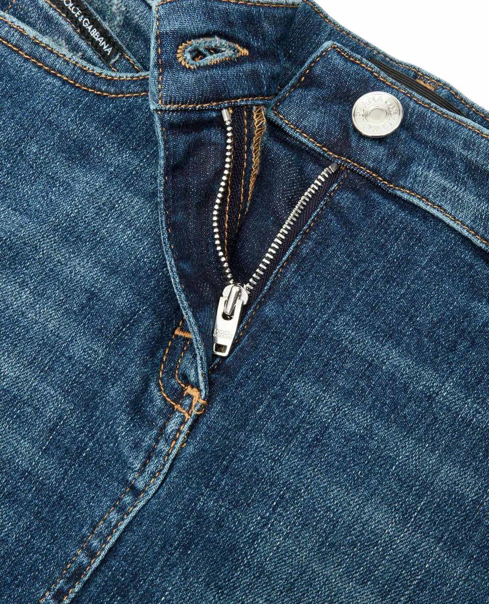 Дитяча джинсова спідниця Dolce&Gabbana Kids L53I42-LD954-B, синій колір • Купити в інтернет-магазині Kameron