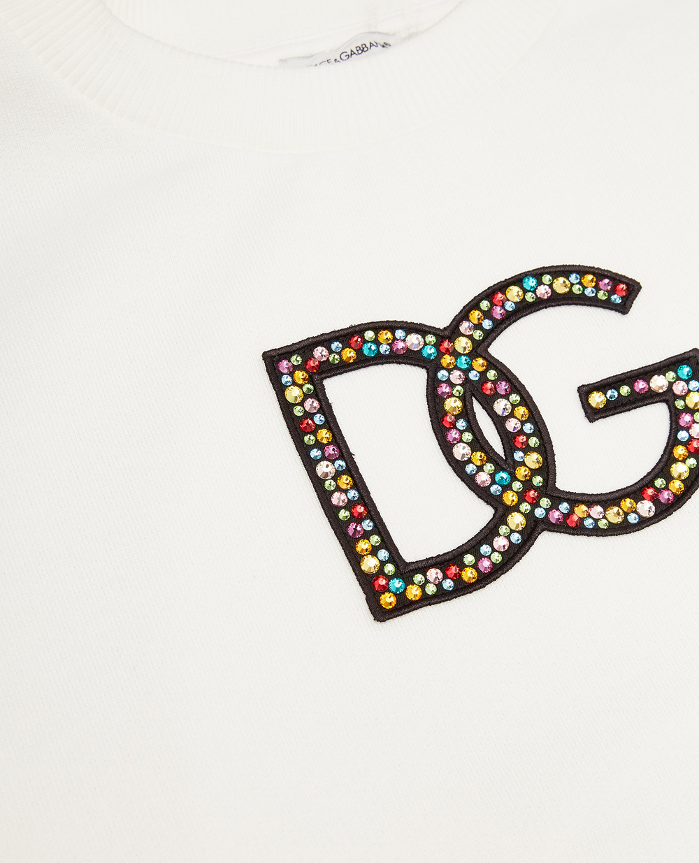 Детский свитшот Dolce&Gabbana Kids L5JW6C-G7B9K-S, белый цвет • Купить в интернет-магазине Kameron