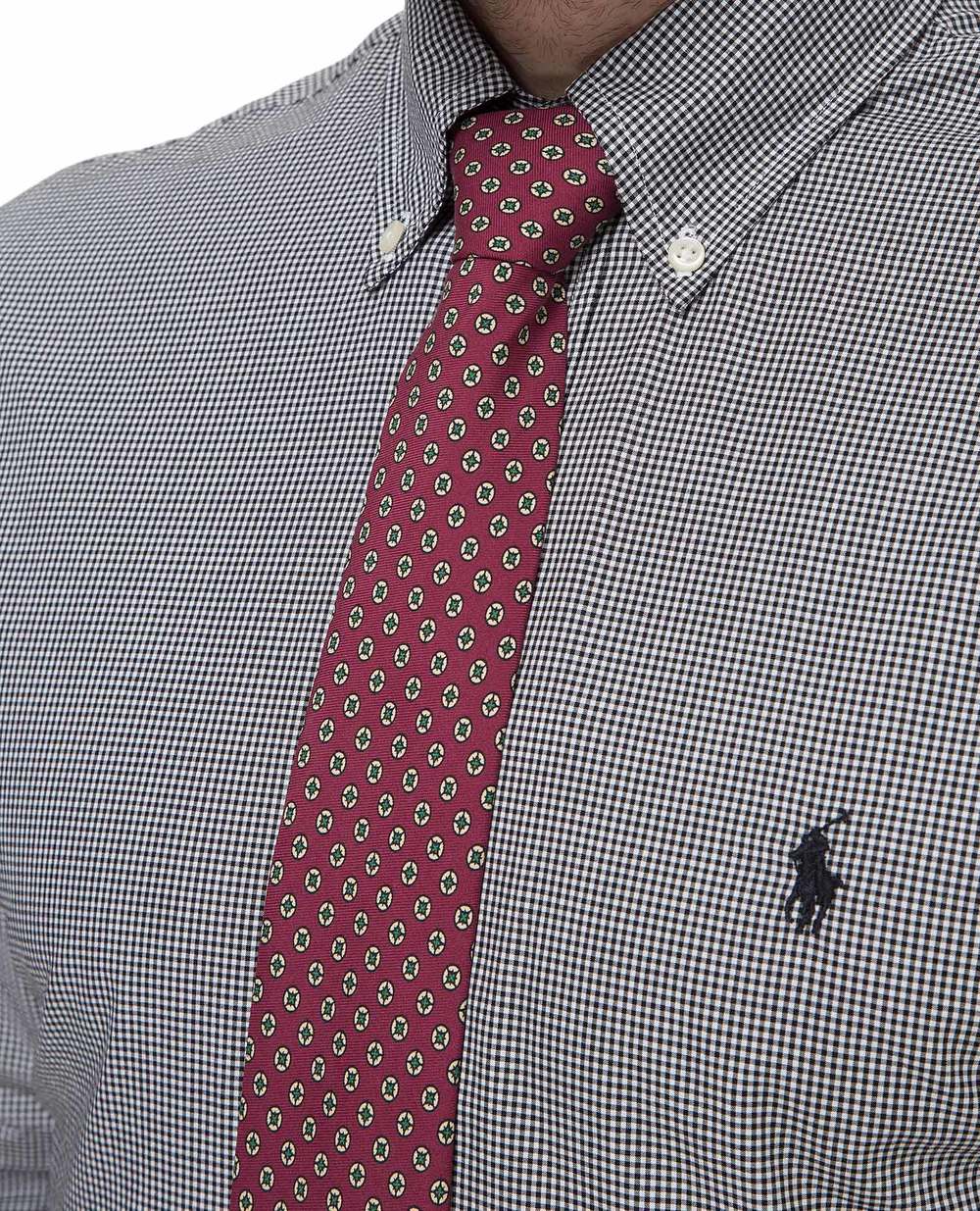 Шелковый галстук Polo Ralph Lauren 712746468002, бордовый цвет • Купить в интернет-магазине Kameron