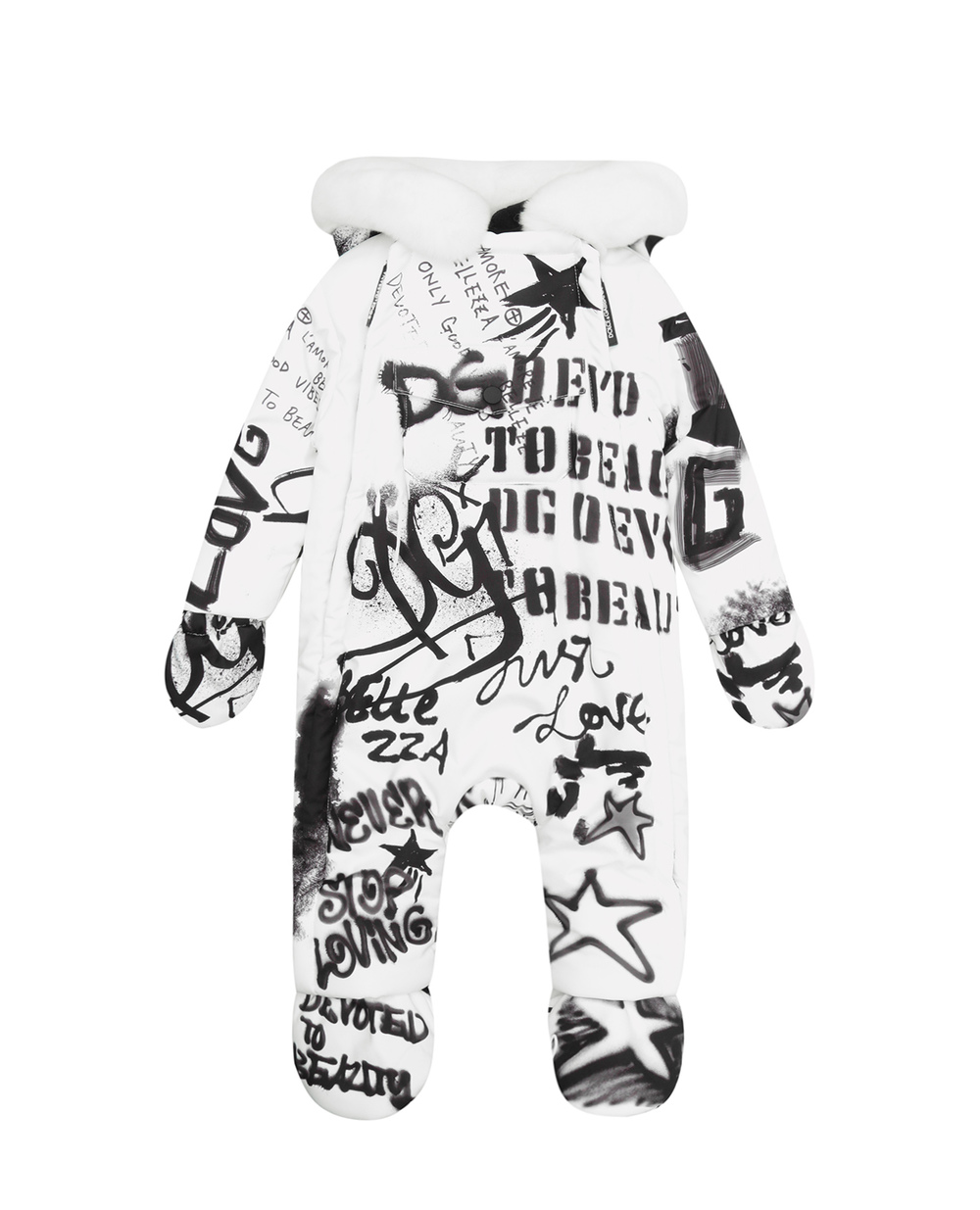 Комбинезон Dolce&Gabbana Kids L1JO2O-G7A6W, белый цвет • Купить в интернет-магазине Kameron