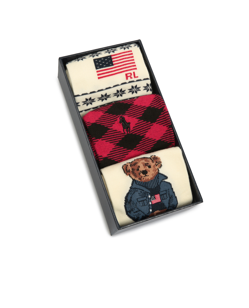 Шкарпетки (3 пари) Polo Ralph Lauren 455828219001, різнокольоровий колір • Купити в інтернет-магазині Kameron